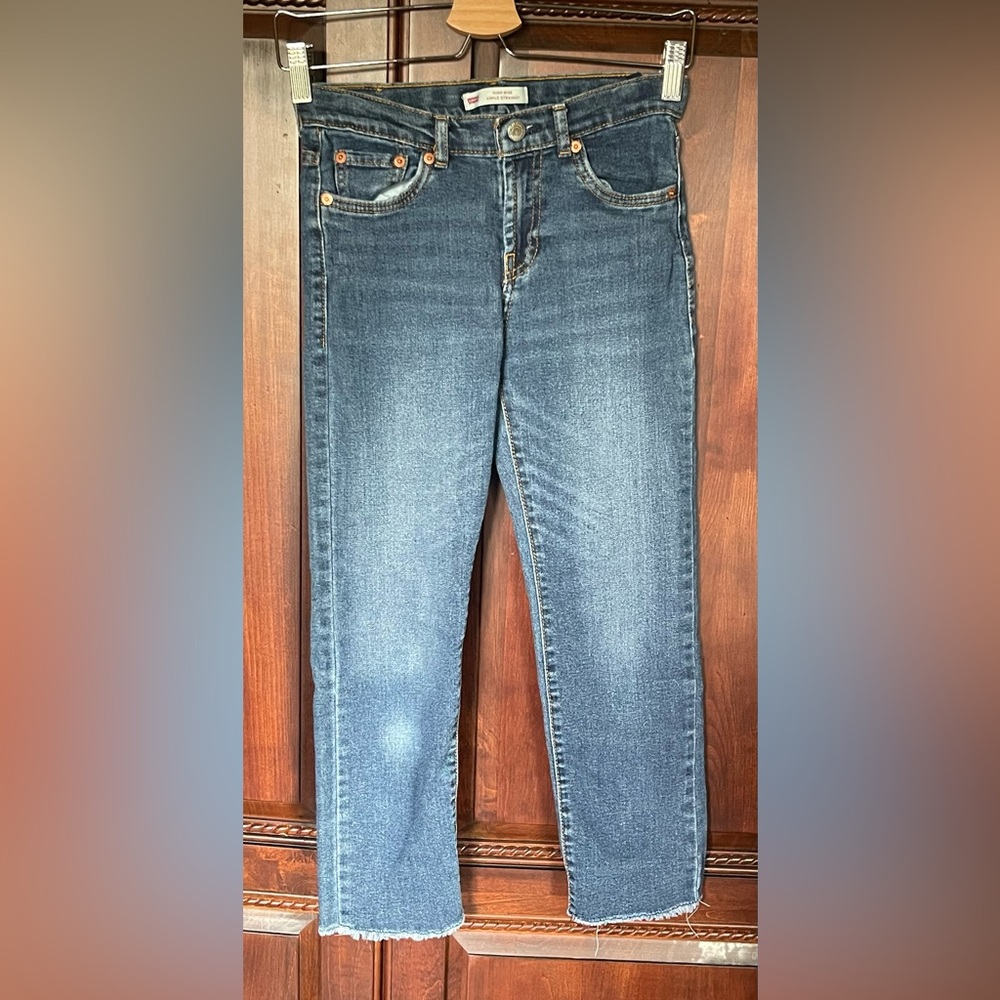 Levis Blue High Rise Ankle Straight Woman's Jeans Size 12